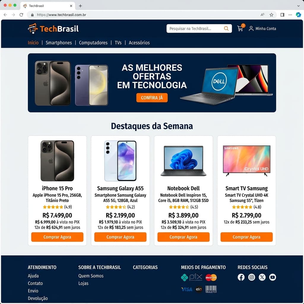 Preview Loja de Eletrônicos
